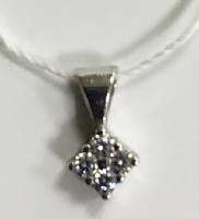 Подвеска, серебро 925 пр., 0,46 гр., циркон (сост. на фото)