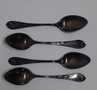 Набор кофейных ложек Fraget, 4 шт., серебрение, длина - 11,5 см., Варшава (сост. на фото)