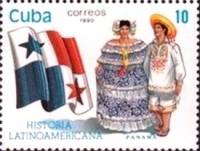 (1990-081) Марка Куба "Панама"    История Латинской Америки I Θ