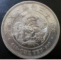 () Монета Япония 1886 год 1  ""   Биметалл (Серебро - Ниобиум)  UNC