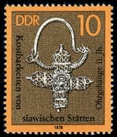 (1978-018) Марка Германия (ГДР) "Серебряные серьги"    Славянское искусство II Θ