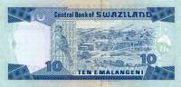 Банкнота Свазиленд 1992 год 10 лилангени Мсвати III   UNC
