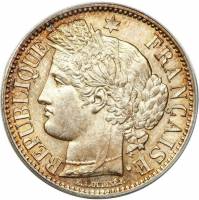 () Монета Франция 1849 год 2  ""   Биметалл (Серебро - Ниобиум)  AU