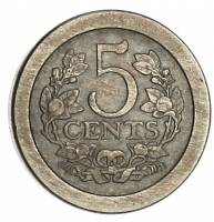 () Монета Нидерланды (Голландия) 1907 год 5  ""   Медь-Никель  UNC