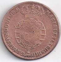 (№1837km51.2) Монета Ангола 1837 год 2 Macutas (Надчеканку)