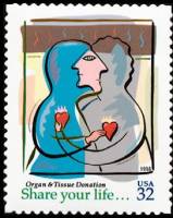 (№1998-2997) Марка США 1998 год "Органов и пересадки тканей", Гашеная