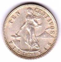 (№1937km181) Монета Филиппины 1937 год 10 Centavos (Десять)