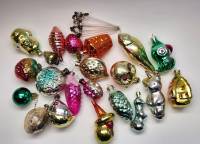 Елочные игрушки СССР 21 штука стекло