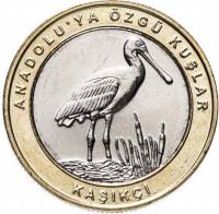 (2019) Монета Турция 2019 год 1 куруш   Биметалл  UNC