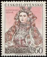 (1955-032) Марка Чехословакия "Окова Словакия"    Национальная одежда III Θ