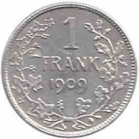 () Монета Бельгия 1909 год   ""     XF