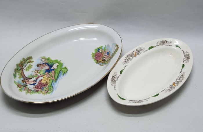 Блюдо овальное 2 штуки ЗИК и Кубаньфарфор