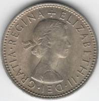 (1966) Монета Великобритания 1966 год 1 шиллинг "Елизавета II"  Шотландский герб Медь-Никель  XF
