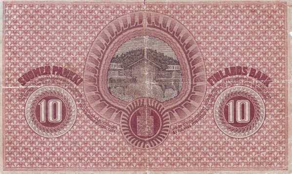 (,) Банкнота Финляндия 1918 год 10 марок    UNC