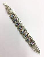 Браслет "Финифть", серебрение (сост. на фото)