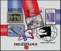 (№1989-16) Блок марок Кирибати 1989 год "GilbertEllice Нет 58", Гашеный