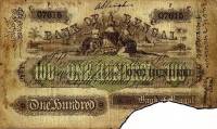(№1857P-S93) Банкнота Индия 1857 год "100 Rupees"