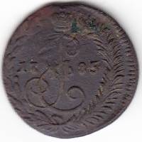 (1785, КМ) Монета Россия-Финдяндия 1785 год 1/2 копейки   Деньга Медь  UNC
