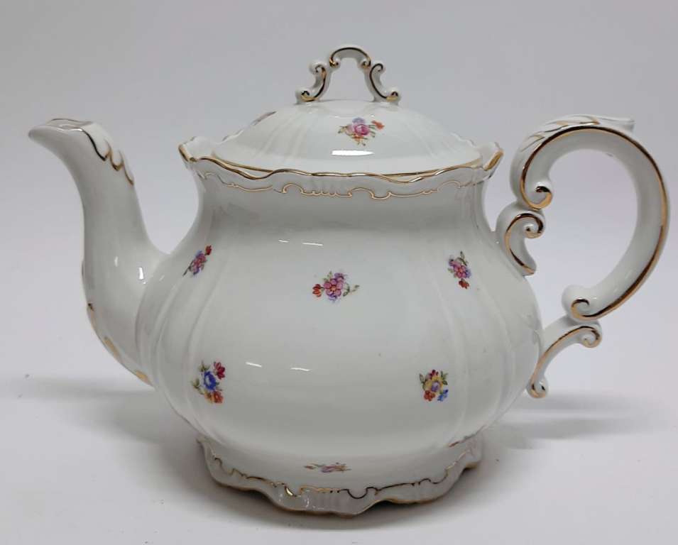 Чайный сервиз "Мейсенские цветы", 3 предмета, фарфор, Германия (сост. на фото)