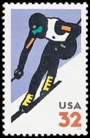 (№1998-2905) Марка США 1998 год "Горные Лыжи", Гашеная