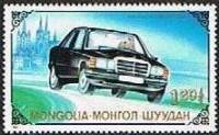 (1989-052) Марка Монголия "Мерседес-Бенц 190 W201, 1982"    Автомобили III Θ