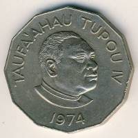 () Монета Тонга 1974 год 50 сенити ""  Медь-Никель  UNC
