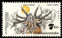 (1983-020) Марка Чехословакия "Олень"    Охрана природы III Θ