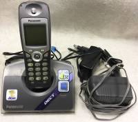 Телефон стационарный, беспроводной Panasonic, с комплектующими, в коробке (сост. на фото)
