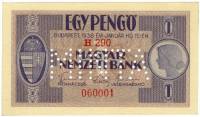 (№1938P-102s) Банкнота Венгрия 1938 год "1 Pengő"