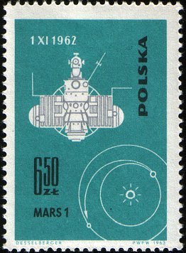 (1963-077) Марка Польша &quot;Марс-1&quot;   Покорение космоса III Θ
