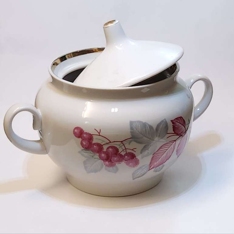 Сахарница Красный фарфорист