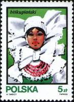 (1983-045) Марка Польша "Бискупянский"    Традиционные головные уборы II Θ