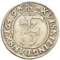 (№1648km32.1) Монета Норвегия 1648 год 1 Mark (16 Скиллинг датский)
