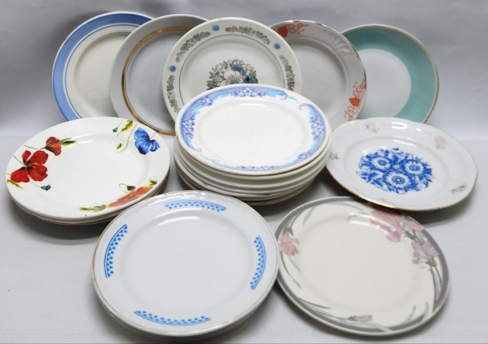 Тарелки десертные 20 шт разные