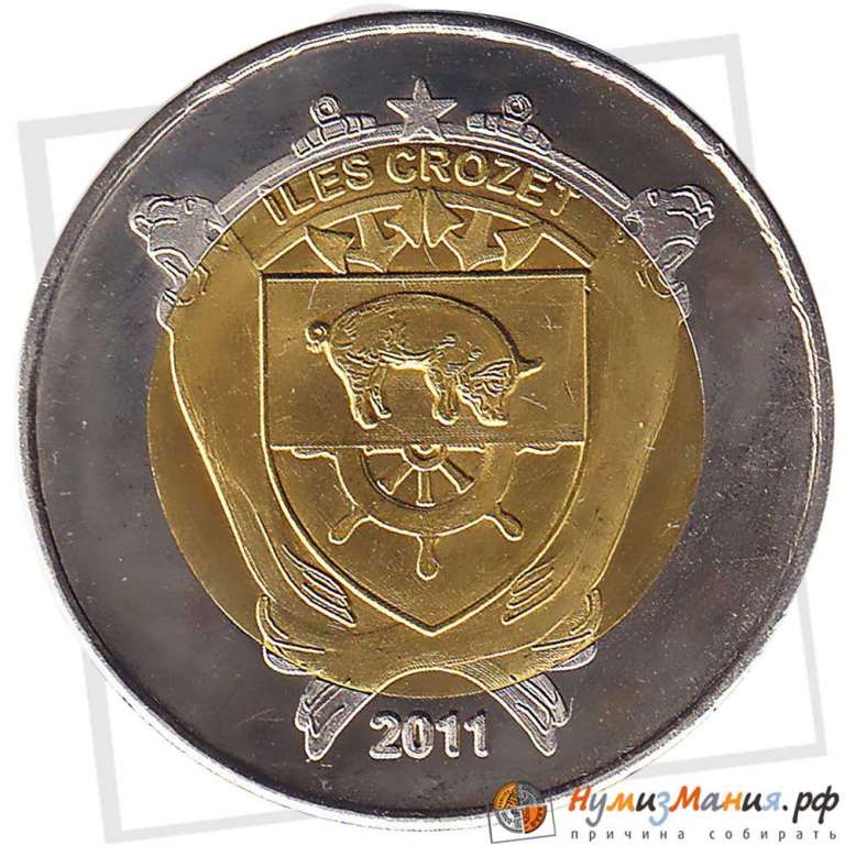 () Монета Остров Крозе 2011 год   &quot;&quot;     UNC
