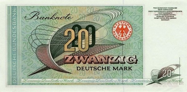 (№1960P-29 C) Банкнота ФРГ 1960 год &quot;20 Deutsche Mark&quot;
