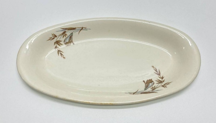 Блюдо овальное цветы, ЗИК Конаково, СССР