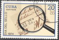 (1974-038) Марка Куба "Штамп "Гуанабакоа""    День почтовой марки III Θ