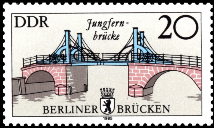 (1985-061) Марка Германия (ГДР) &quot;Виргинский мост&quot;    Мосты, Берлин II O
