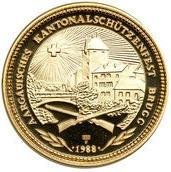 (№1988xs31) Монета Швейцария 1988 год 1,000 Francs (Фестиваль ааргау в Бругг)
