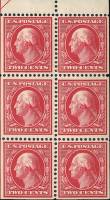 Лист марок США 1910 год "17321799 Джордж Вашингтон первый президент США", Гашеный