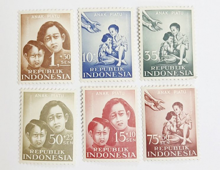 (--) Набор марок Индонезия &quot;6 шт.&quot;  Негашеные  , III O