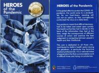 (021) Монета Мальта 2021 год 2 евро "Герои пандемии"  Биметалл  Буклет