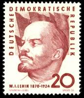 (1960-017) Марка Германия (ГДР) "В. Ленин"    90 лет рождения II Θ