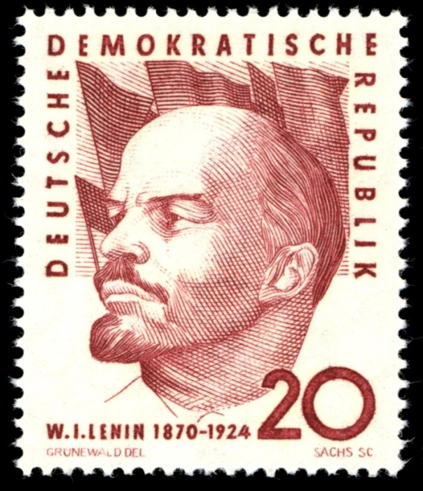 (1960-017) Марка Германия (ГДР) &quot;В. Ленин&quot;    90 лет рождения II Θ