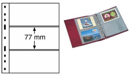 Лист OPTIMA 3C на 3 банкноты. Упаковка (10 шт.). Leuchtturm, #317839