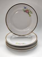 Тарелки Дулево 5 шт столовые 24 см Роза Букет