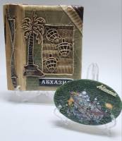 Фотоальбом ручной работы бамбук листья и магнит Абхазия