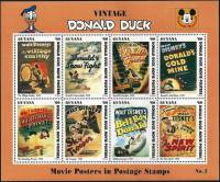 (№1994-4424) Лист марок Гайана 1994 год "Киноафиши", Гашеный