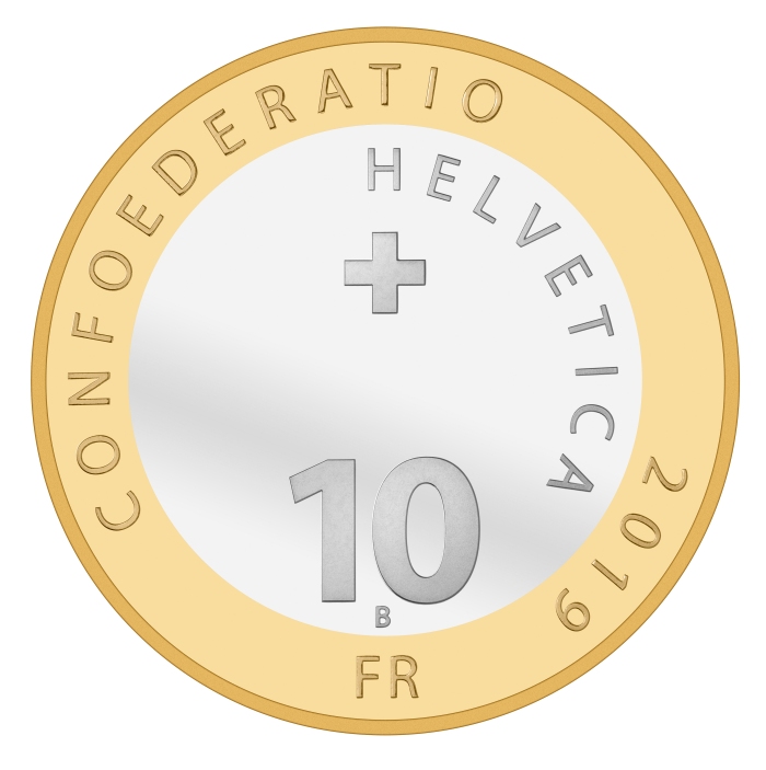 (2019) Монета Швейцария 2019 год 10 франков &quot;Косуля&quot;  Биметалл  UNC